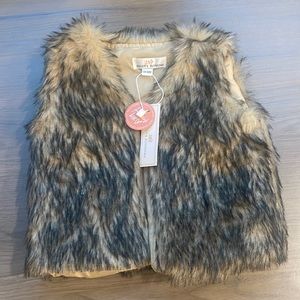 Bailey's Blossoms Faux Fur Vest size 18-24 months